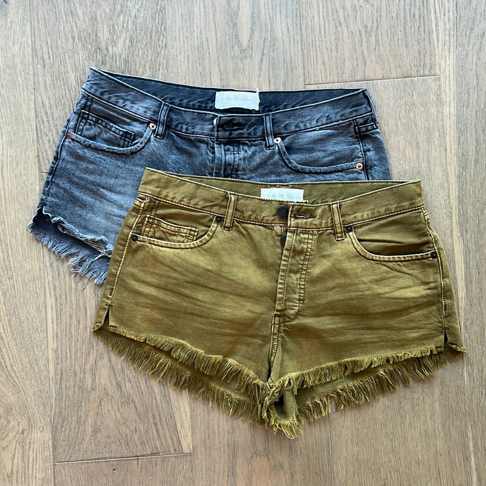 2 Pairs of Free People denim shorts